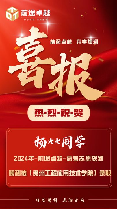 前途卓越2024届高考录取喜报